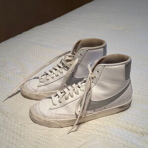 Nike Women's High-Top Sneakers - White and Gray